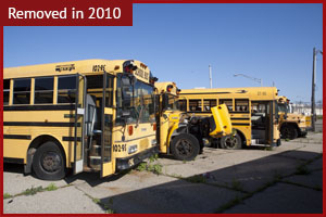 School bus boneyard